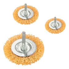 Jogo Escova De Aço Circular Com 3 Peças Para Parafusadeira Foto mini 1