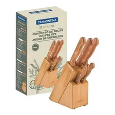Jogo Faca 6 Pçs Dynamic Tramontina 22399/020 Laminas De Aço Inox Foto mini 2