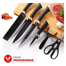 Jogo Facas Churrasco Antiaderente Inox 6 Peças Foto mini 1