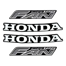 Jogo Faixas De Adesivos Completo Honda Cg Fan 125 Preta 2008 Foto mini  2