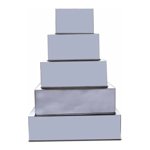Jogo Forma Quadrada Altas Kit Com 5 Pçs Fundo Fixo Foto 1