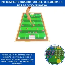 Jogo Futebol 90x60 Peteleco + Kit Jogo Botão Salão De Jogos Cor Gramado Foto mini 3