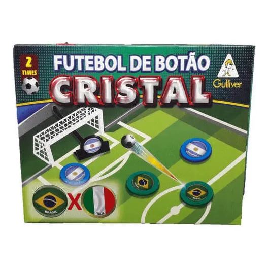 Jogo Futebol De Botão Cristal - Brasil X Itália - Gulliver Foto 1