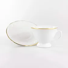 Jogo Jantar Chá 42pçs Pomerode Filete Ouro Porcelana Schmidt Foto mini 4