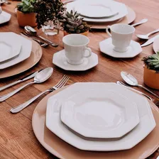 Jogo Jantar Chá 60 Peças Prisma Porcelana Schmidt 12 Pessoas Foto mini 2