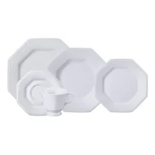 Jogo Jantar Chá 60 Peças Prisma Porcelana Schmidt 12 Pessoas Foto mini 1
