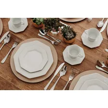 Jogo Jantar/chá 30 Peças Prisma Porcelana Schmidt Branco Foto mini 3