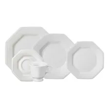 Jogo Jantar/chá 30 Peças Prisma Porcelana Schmidt Branco Foto mini 1