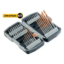 Jogo Kit 40 Peças Brocas Bits Furadeira Parafusadeira Mtx Foto mini 1