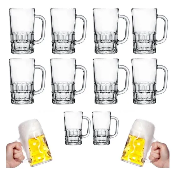 Jogo Kit 48 Canecas Chopp Vidro Copos Cerveja Festa 330ml Foto 1