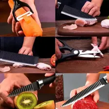 Jogo Kit 6 Facas Chef Cozinha Inox Antiaderente Foto mini 3