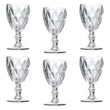 Jogo Kit 6 Taças Diamond Água Vinho 250 Transparente Foto mini 2