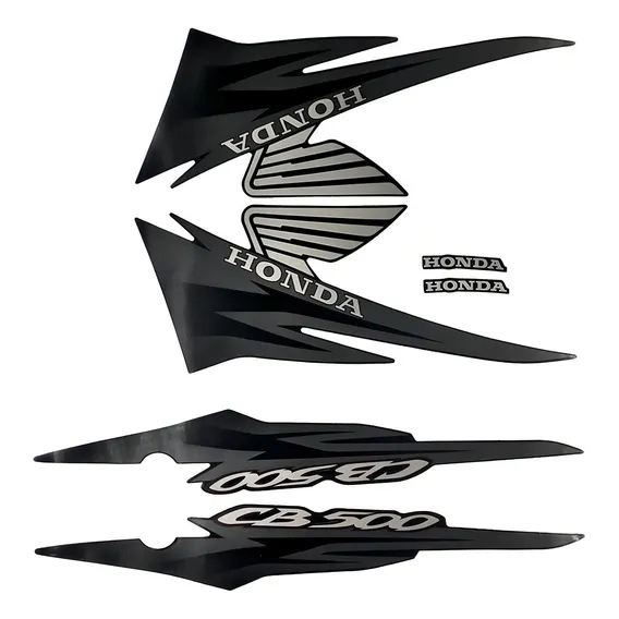 Jogo Kit Adesivos Honda Cb 500 2001 Preta - Lb00780 Foto 1