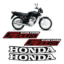 Jogo Kit Adesivos Para Honda Cg Fan 125 2006 Moto Preta Foto mini 1