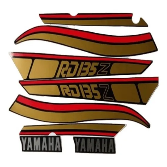 Jogo Kit Adesivos Yamaha Rd 135 Z 1990 Preta - Lb00351 Foto 1
