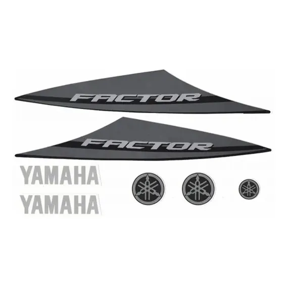 Jogo Kit Adesivos Ybr 125 Factor 2014 Preta - Lb10485 Foto 1