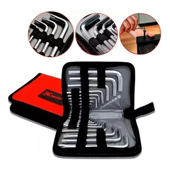 Jogo Kit Chave Allen E Torx 18 Pçs Crv Bolsa - Mtx 123149 Foto 1