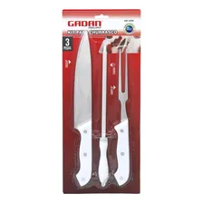 Jogo Kit Conjunto Para Churrasco 3 Pçs - Faca Garfo Chaira Foto mini 1