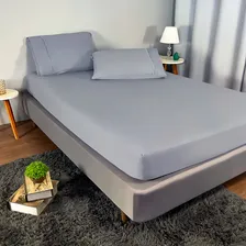 Jogo Lençol Cama Solteiro 2pç Malha C/ Elástico E Fronhas Foto mini 1