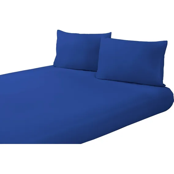 Jogo Lençol Para Cama King E Super King Cores Cor Azul Foto 1