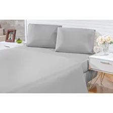 Jogo Lençol Para Cama Ou Box Casal 4 Peças Cores Cor Cinza Foto mini 1