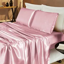 Jogo Lençol Seda Casal 4 Peças Cetim Charmousse Romantic Foto mini 3