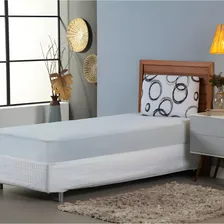Jogo Lençol Solteiro Malha Algodão Elástico 2 Peças Branco Foto mini  3