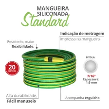 Jogo Mangueira Siliconada Standard 20m 7/16 Verde DurÃn Foto mini 2