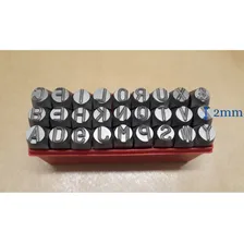 Jogo Marcador Pino Punção Alfabeto 2mm Marcação Metal Foto mini 2