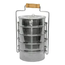 Jogo Marmitas Em Aluminio Reforçado Kit Com 5 Marmita N 16 Cor Prateado Foto  mini 1