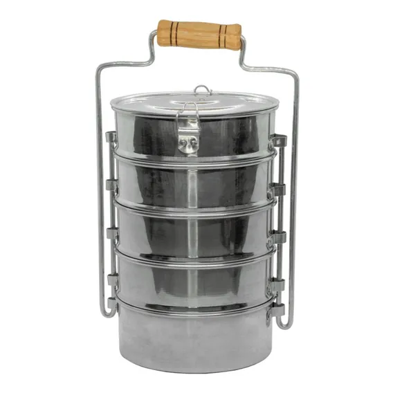 Jogo Marmitas Em Aluminio Reforçado Kit Com 5 Marmita N 16 Cor Prateado Foto 1