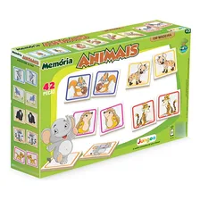 Jogo Mem贸ria Animais Brinquedo Educativo Infantil Junges Foto mini 1
