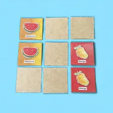 Jogo Memória Frutas Infantil Educativo De Madeira Didático Foto mini 4