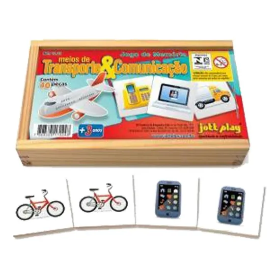 Jogo Memória Meios Transporte E Comunicação Educativo Foto 1