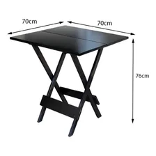 Jogo Mesa 70x70 Com 4 Cadeiras Para Bar Restaurantes Rei Sol Cor Preto Foto mini 4