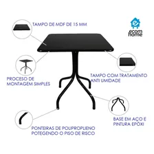 Jogo Mesa 70x70 Jantar Com 4 Cadeiras Gruvyer Resistente Foto mini  2