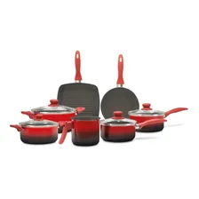 Jogo Panela Antiaderente Brinox Ceramic Life Smart Easy 7 Un Cor Vermelho Foto  mini 1