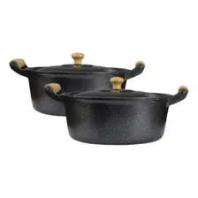 Jogo Panela Caçarola Alumínio Fundido Craqueado 22 E 24cm Foto  mini 1