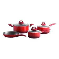 Jogo panelas 4 peças ceramic life Smart Plus vermelho Brinox Foto mini 1