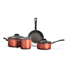 Jogo Panelas Antiaderente 4 Pçs Clove 7111/403 Brinox Outlet Cor Cobre Foto mini 2