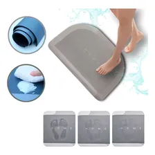 Jogo Para Banheiro Tapete Absorvente Antiderrapante 2 Peças Cor Preto Foto mini  3
