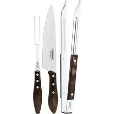 Jogo Para Churrasco Tramontina Inox E Polywood 3 Peças Foto mini 4