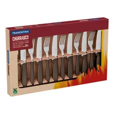 Jogo Para Churrasco Tramontina Inox Plenus 12 Pç Marrom Foto mini 4