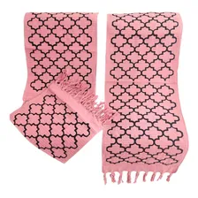 Jogo Passadeira Tapete Conjunto Cozinha Geometrico Rosa Foto mini  2