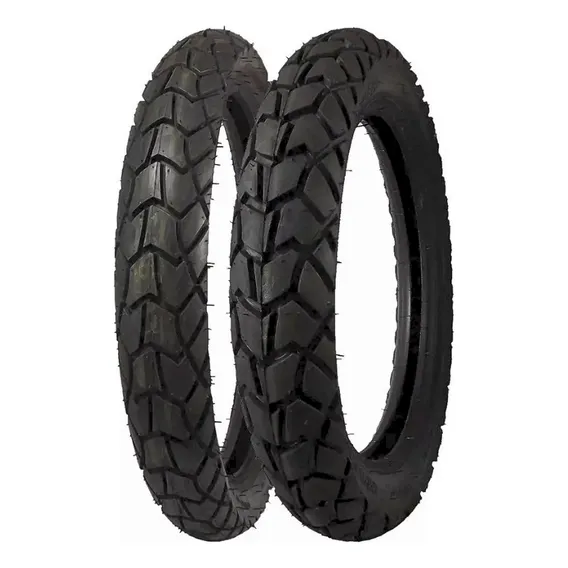Jogo Pneu Moto Maggion Viper 90/90-21 54t + 120/80-18 62t Tt Foto 1