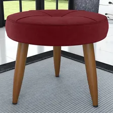 Jogo Poltrona E Puff Para Sala Hazen Veludo Vinho Foto mini  3