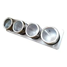 Jogo Porta Condimentos Magnéticos 5 Peças Cor Inox Foto mini 2