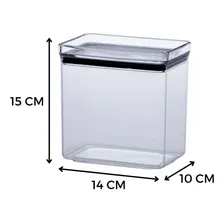 Jogo Potes Herméticos 4un 1300ml Empilháveis Foto mini  2
