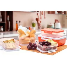 Jogo Potes Herméticos Bpa Free Com Trava Microondas Freezer Foto mini 4