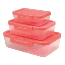 Jogo Potes Herméticos Bpa Free Com Trava Microondas Freezer Foto  mini 1